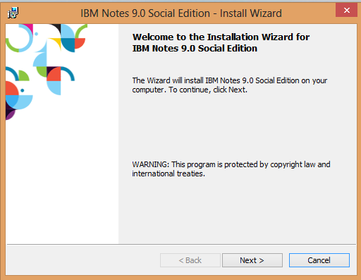 IBM Notes 9.0 - Install Wizard