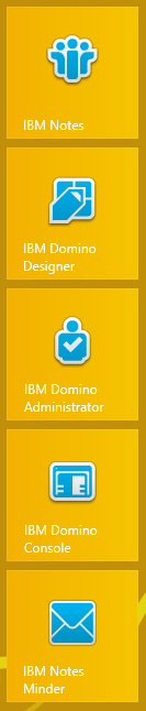 IBM Notes 9.0 - the new 'Start' screen 'Tiles'