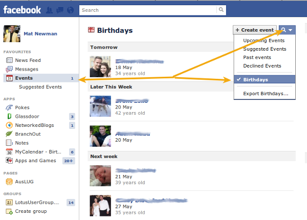 Add Facebook to Lotus Notes Calendar Step 1