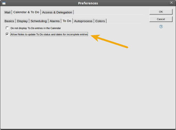 Enable Automatic update of Lotus Notes To Do's