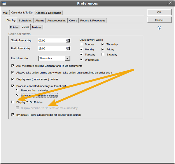 Enable Automatic update of Lotus Notes To Do's Step 1