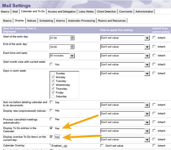 Enable Automatic update of Lotus Notes To Do's Step 2