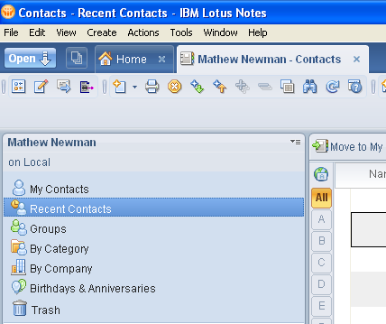 Lotus Notes Contacts, new features available