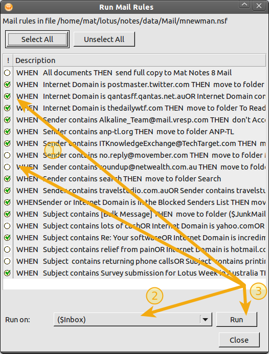 Tipoftheday Retrospectively Running Mail Rules In Ibm Lotus Notes 8