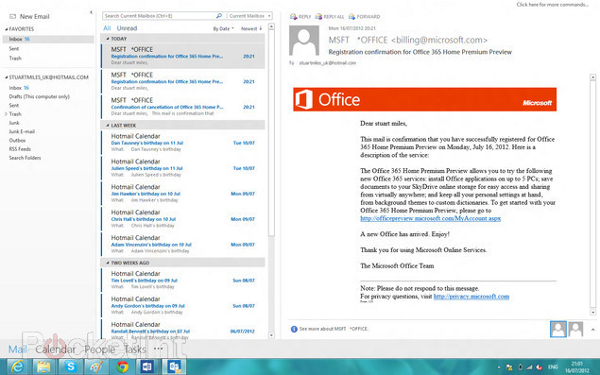 Upcoming version of Microsoft Office Outlook 2013